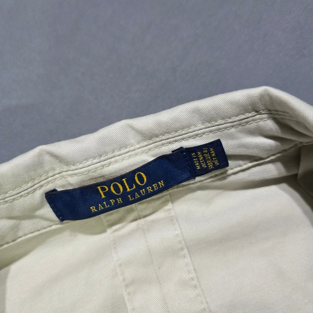 Polo Ralph Lauren Blazer Mens XXL Tan Cotton Blend Stretch Chino Sport Coat